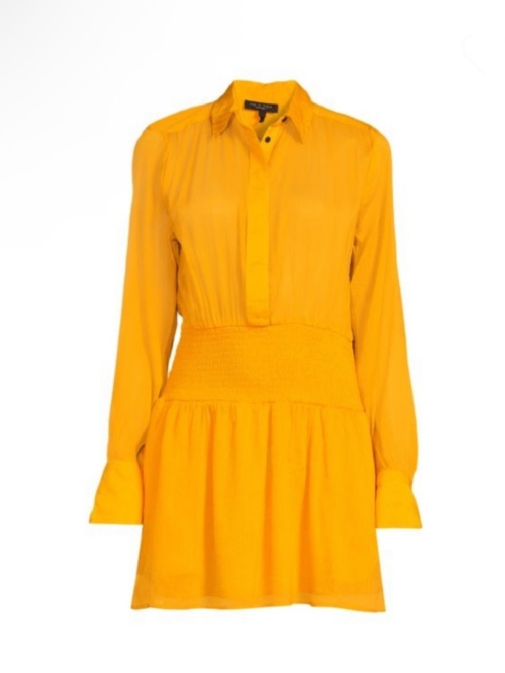 Rag & Bone Shirt Dress with Smocked Waist